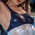 紺色の競泳水着。その2 6枚目