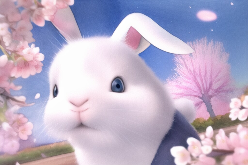 桜と白兎