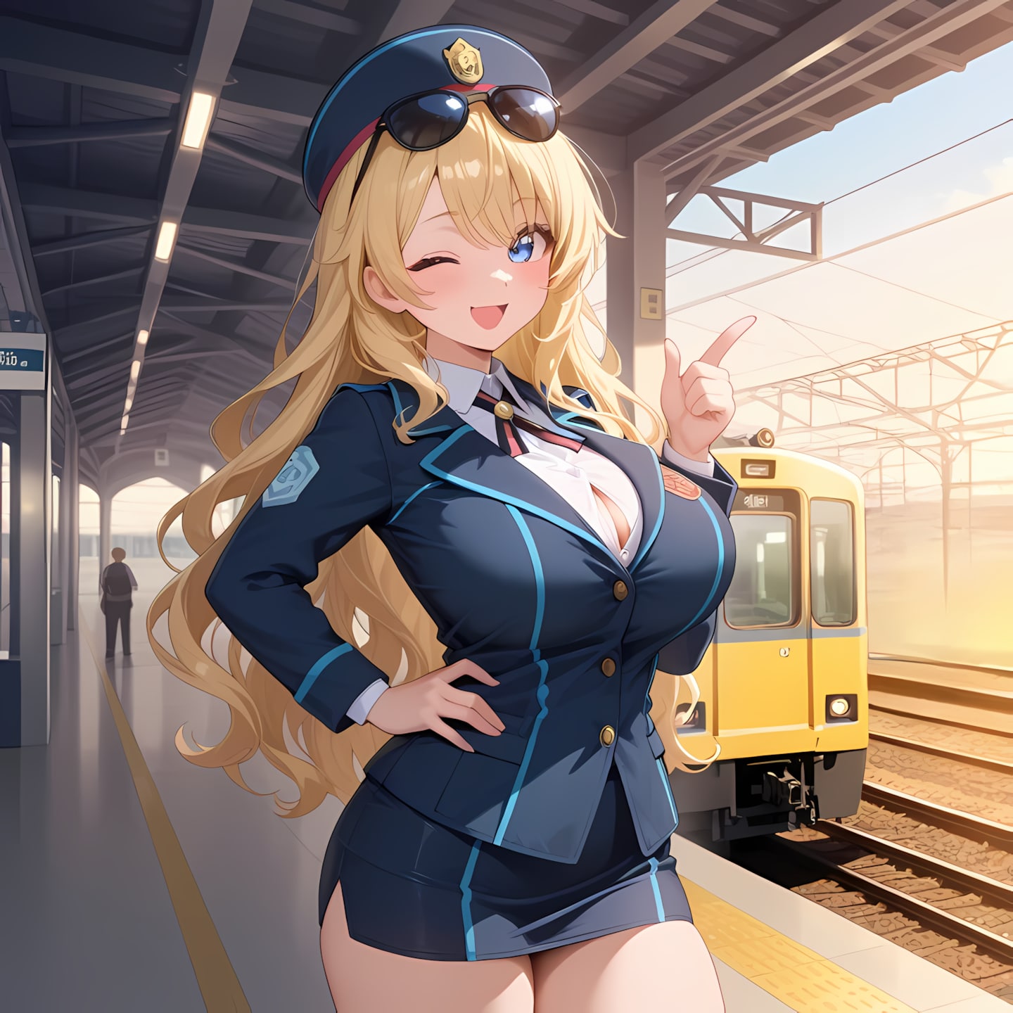 電車の安全確認 | の人気AIイラスト・グラビア