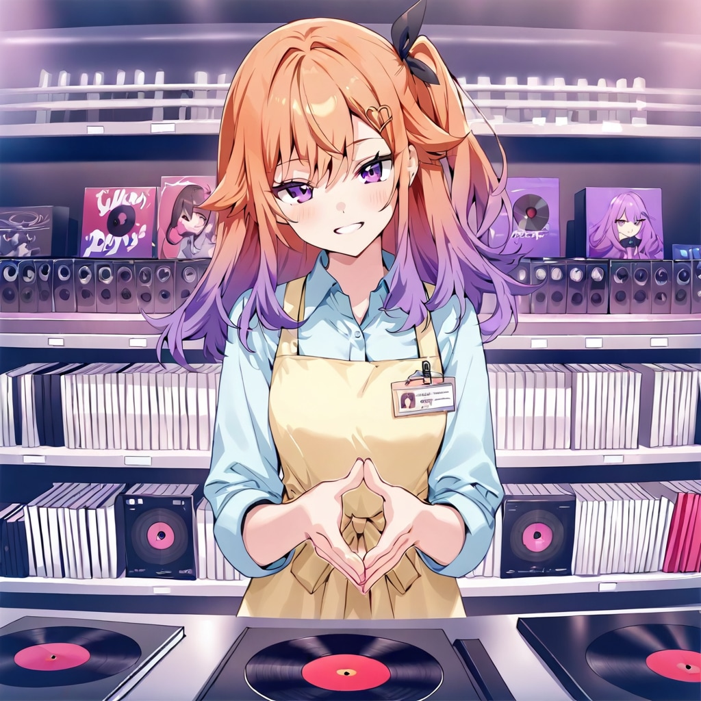 アナログレコード店でバイト。