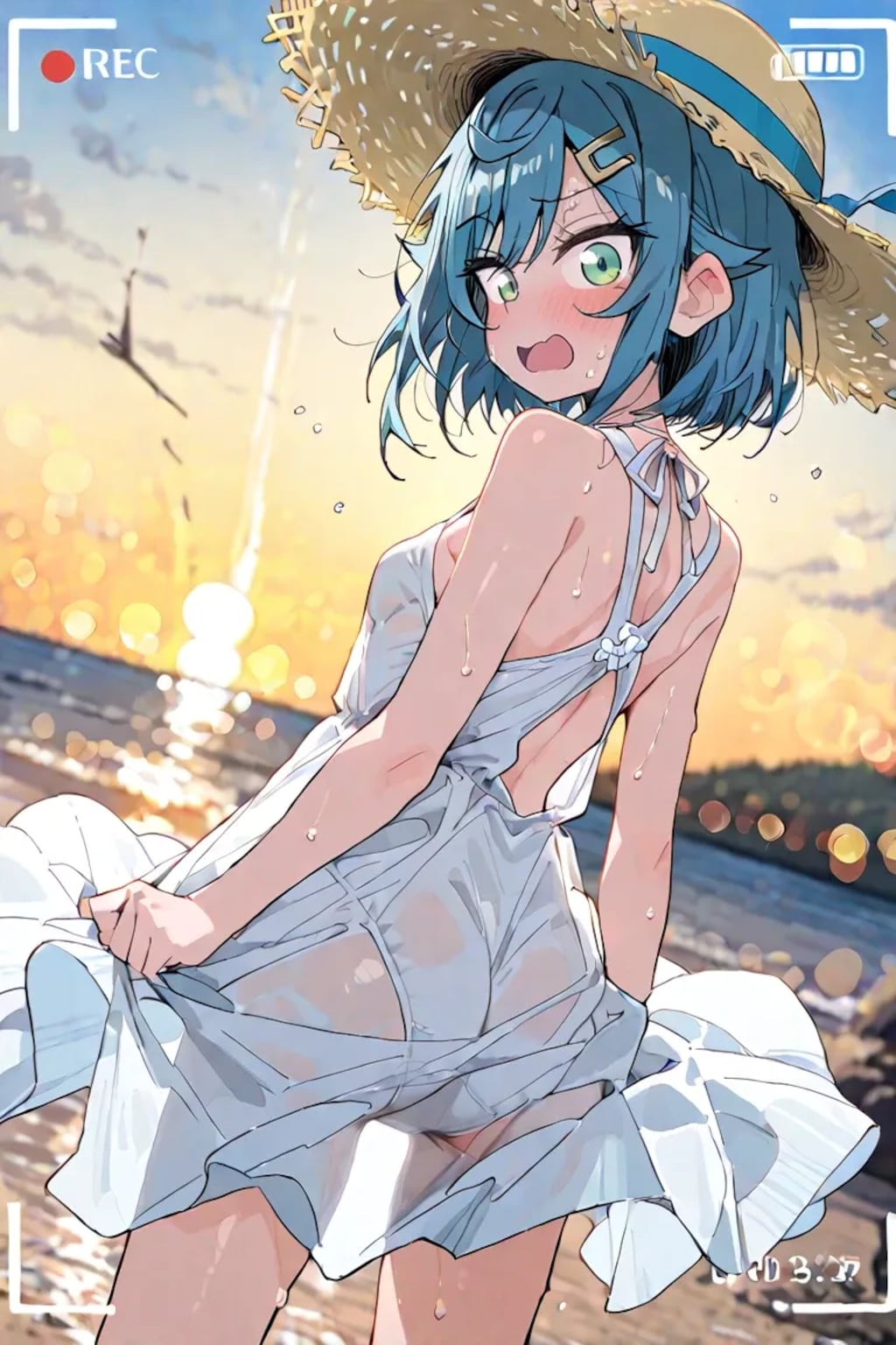 波打ち際の教え子さん☆