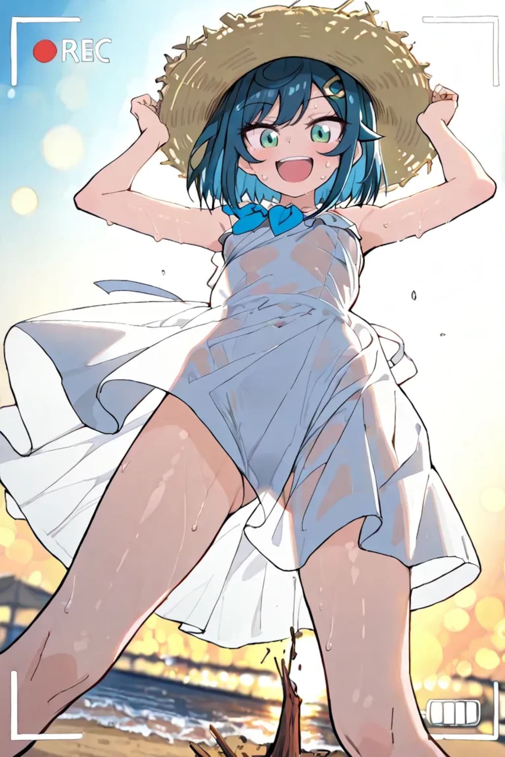 波打ち際の教え子さん☆