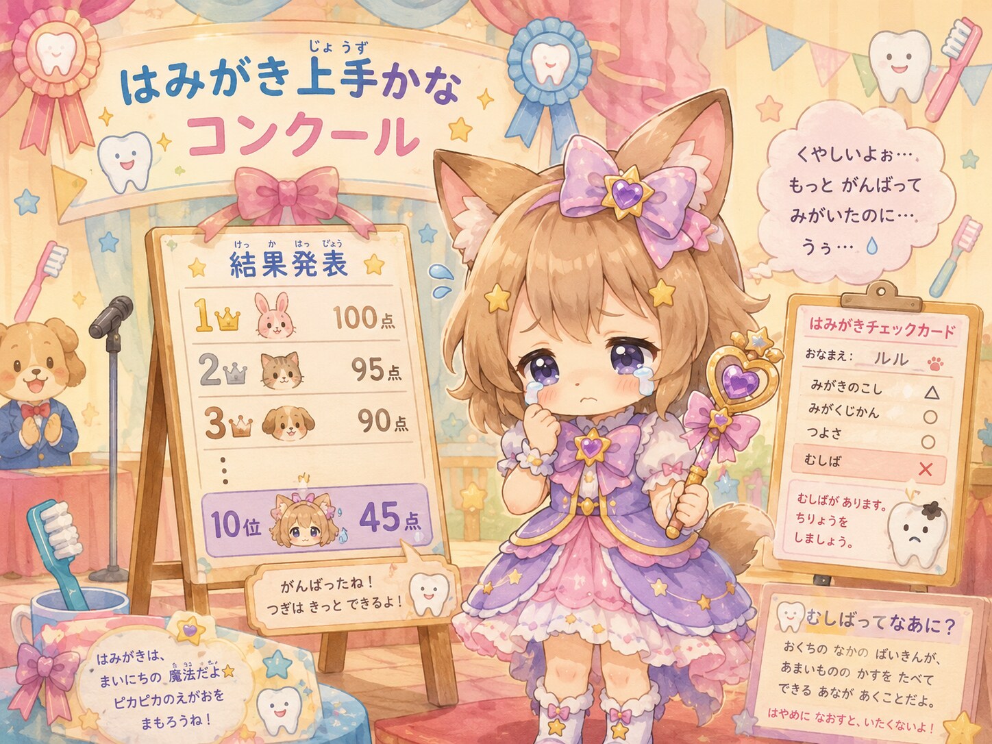 魔法少女ちゃんははみがき上手かなコンクールで最下位をとったよ