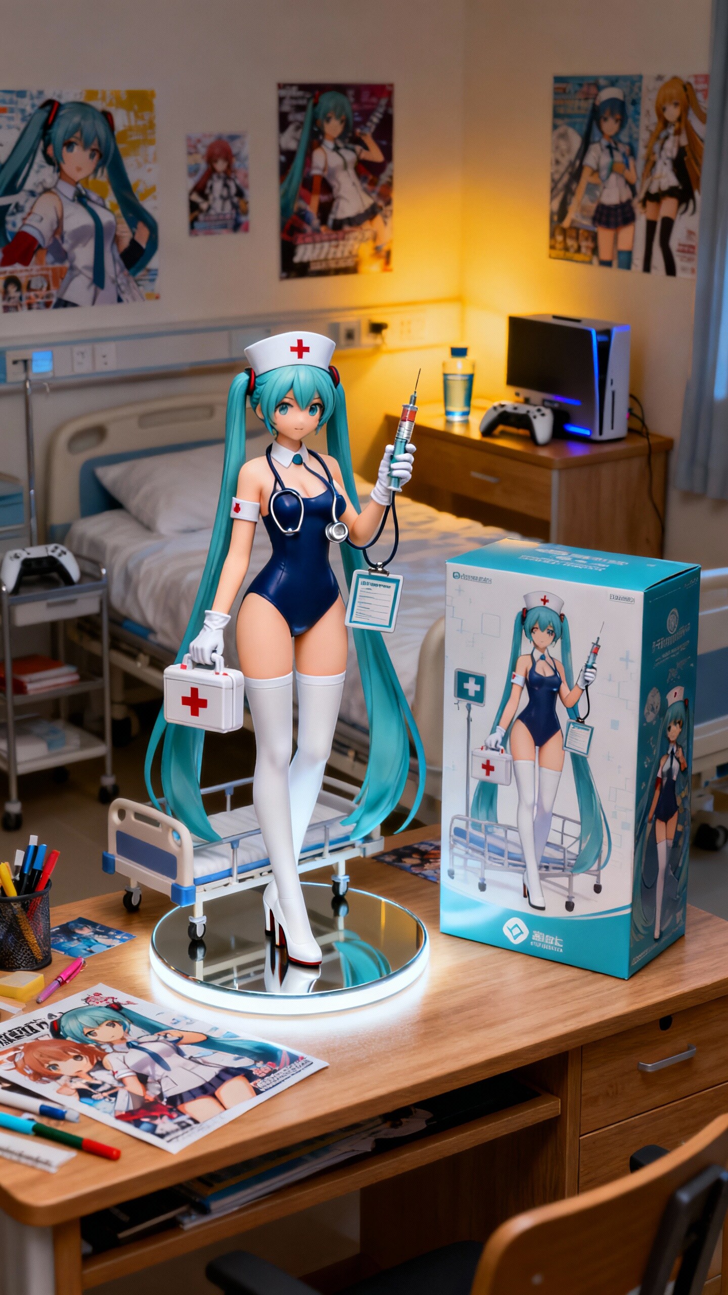 スク水ナースミクのフィギュア