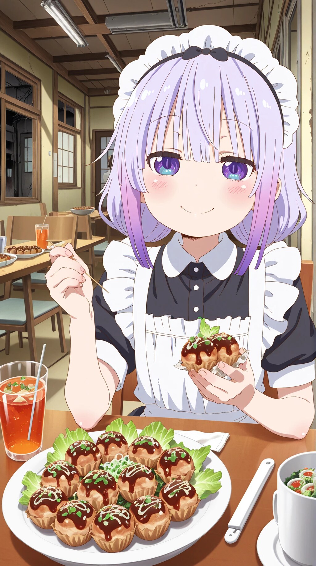 小林さんちのメイドラゴン　カンナ　🐲　タコ焼き！