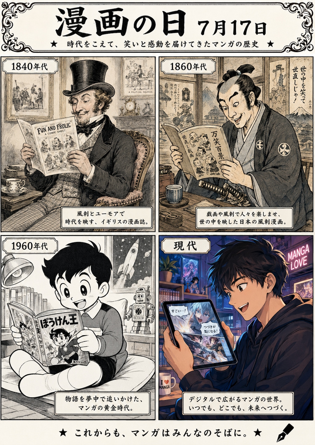 [今日は何の日 7/17] 漫画の日