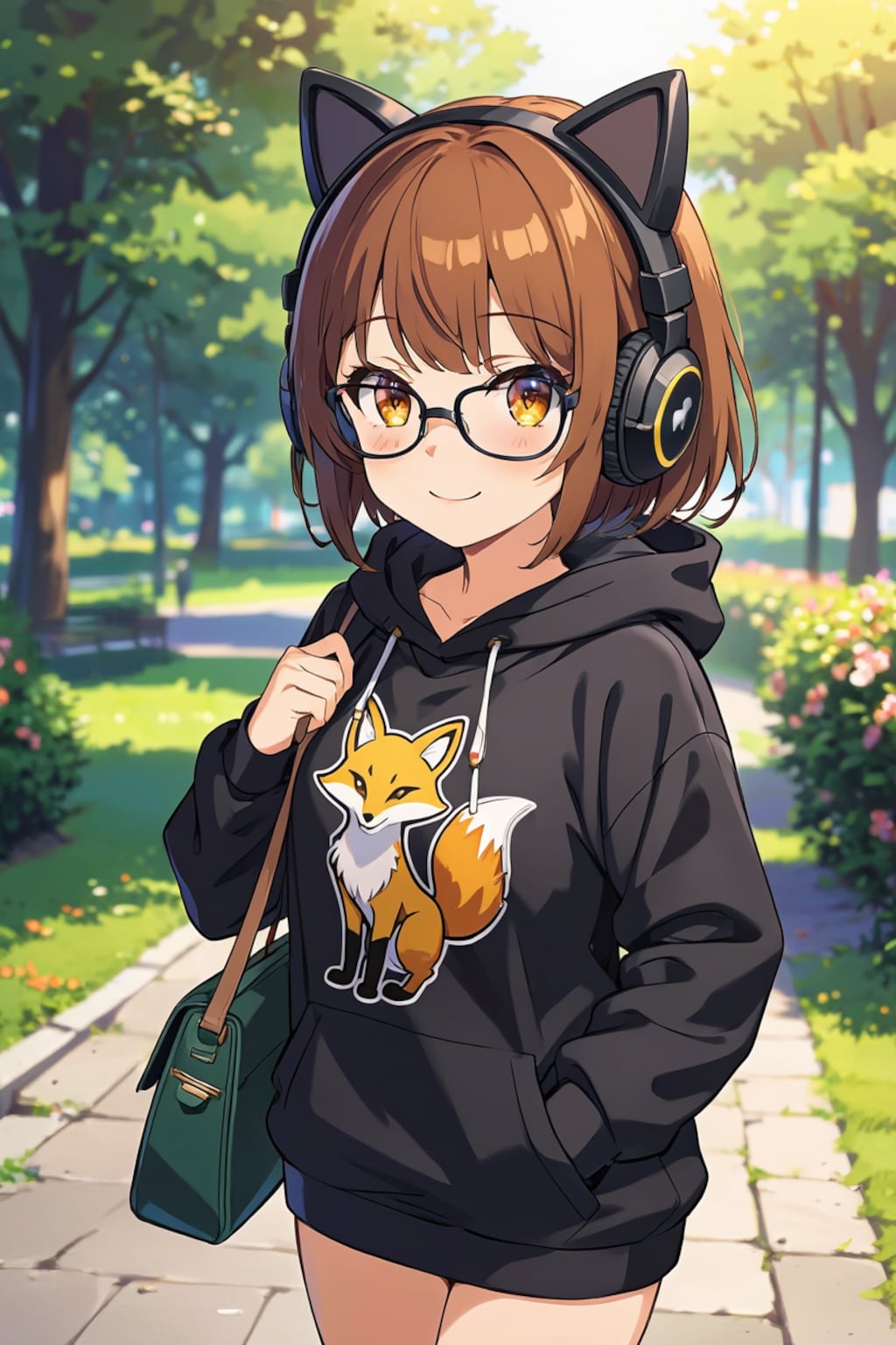 ヘッドフォン女子