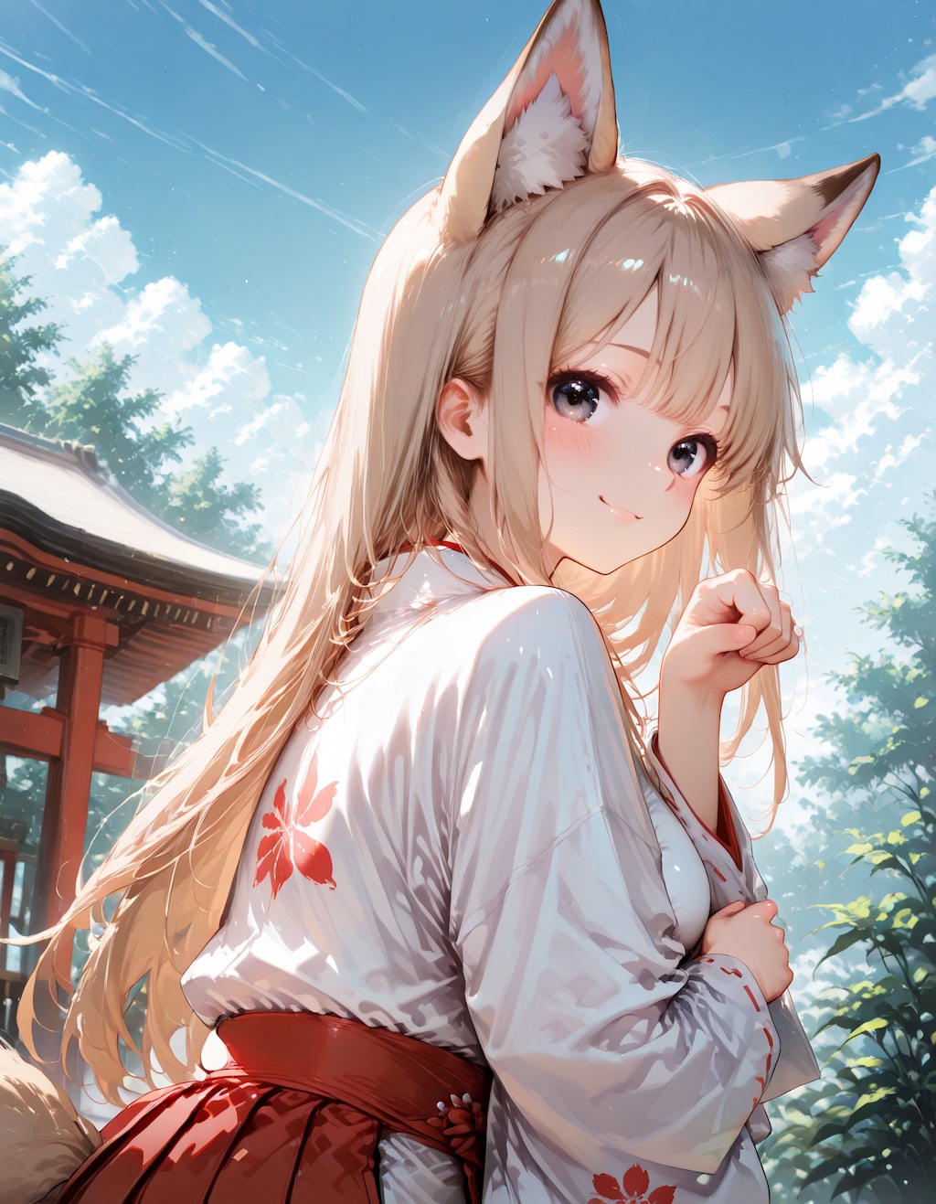 狐巫女に会える神社