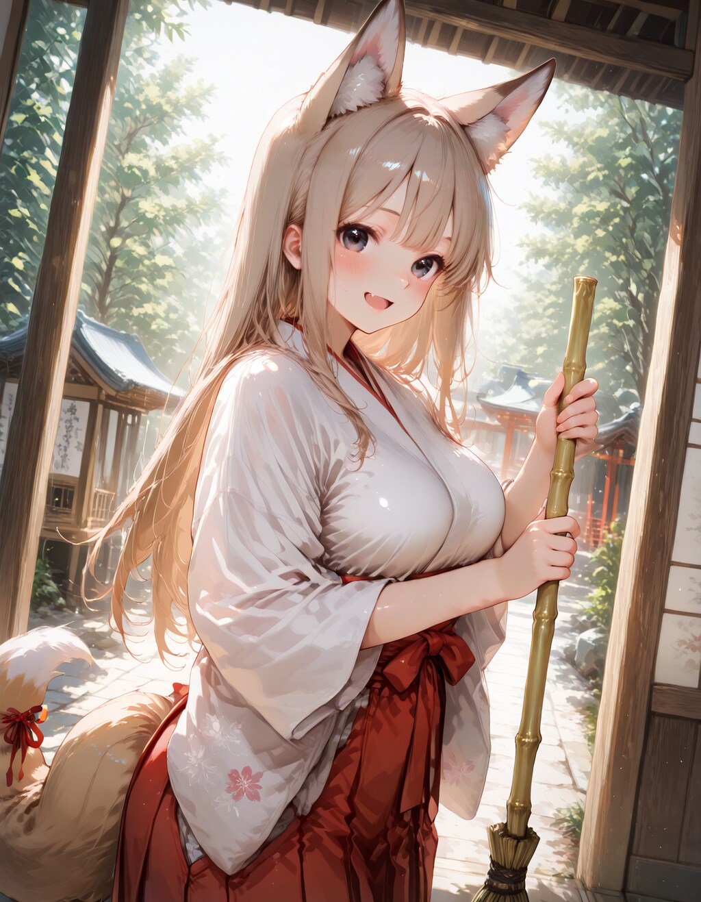 狐巫女に会える神社