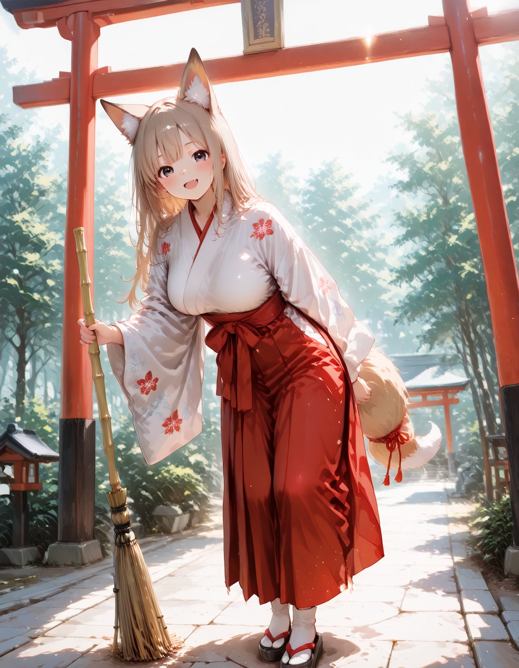 狐巫女に会える神社