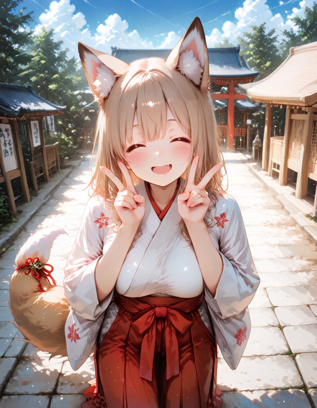 狐巫女に会える神社