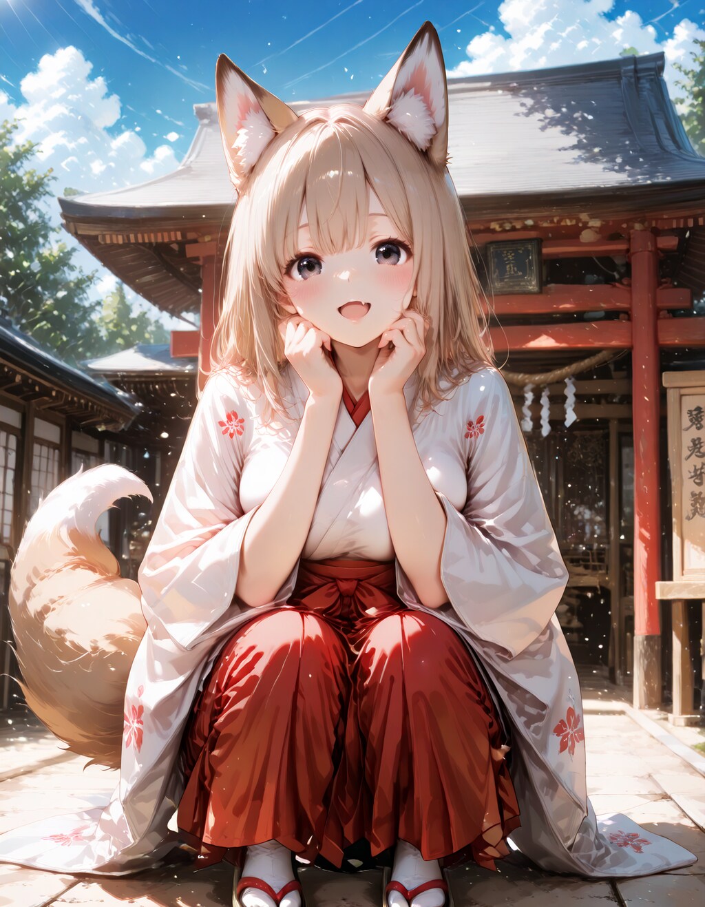 狐巫女に会える神社