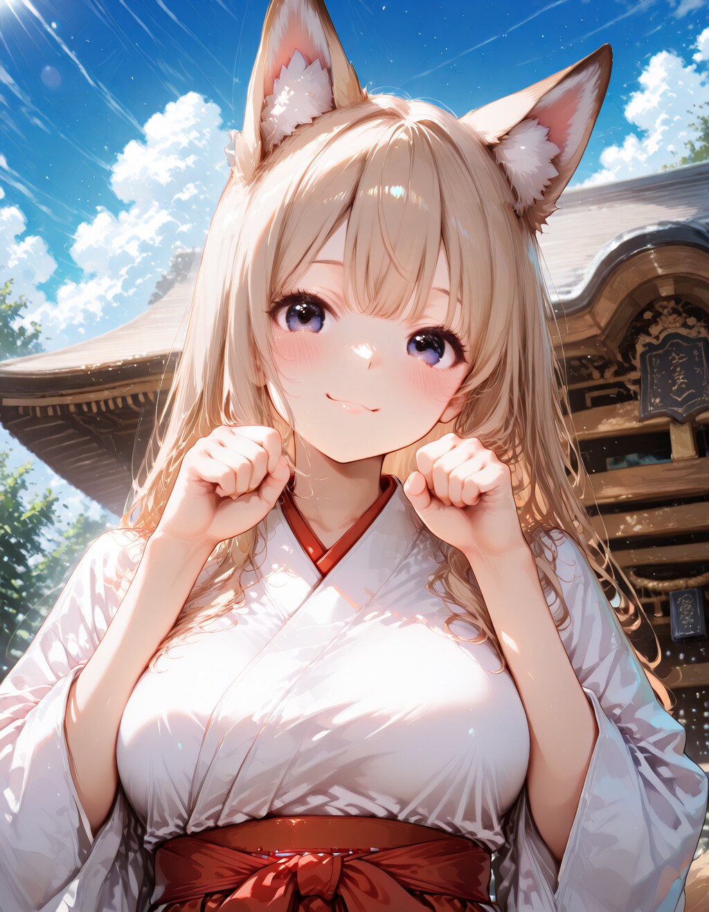 狐巫女に会える神社