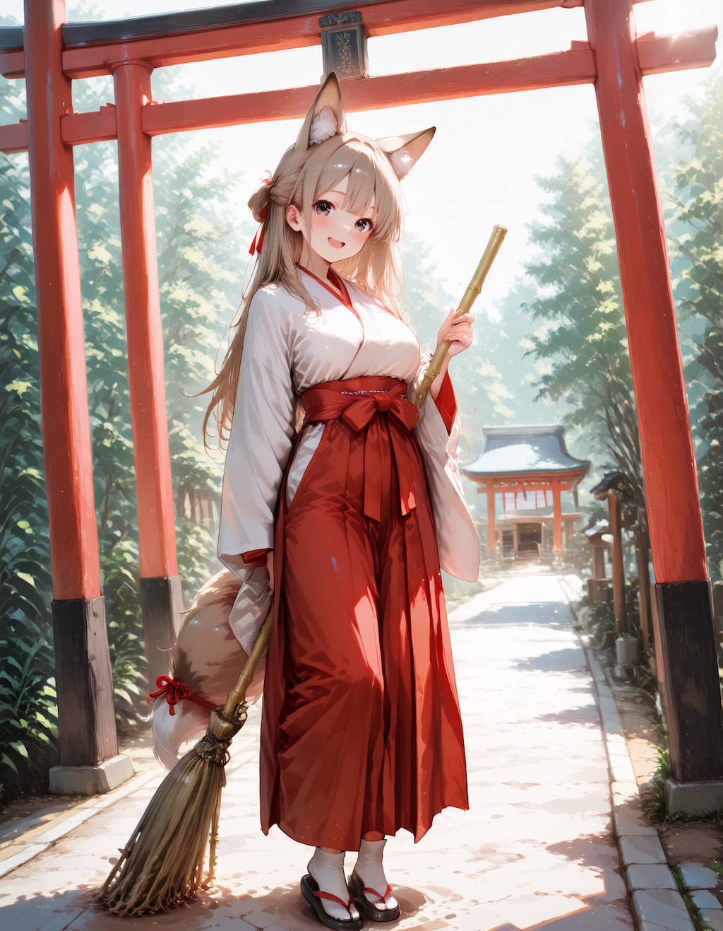 狐巫女に会える神社