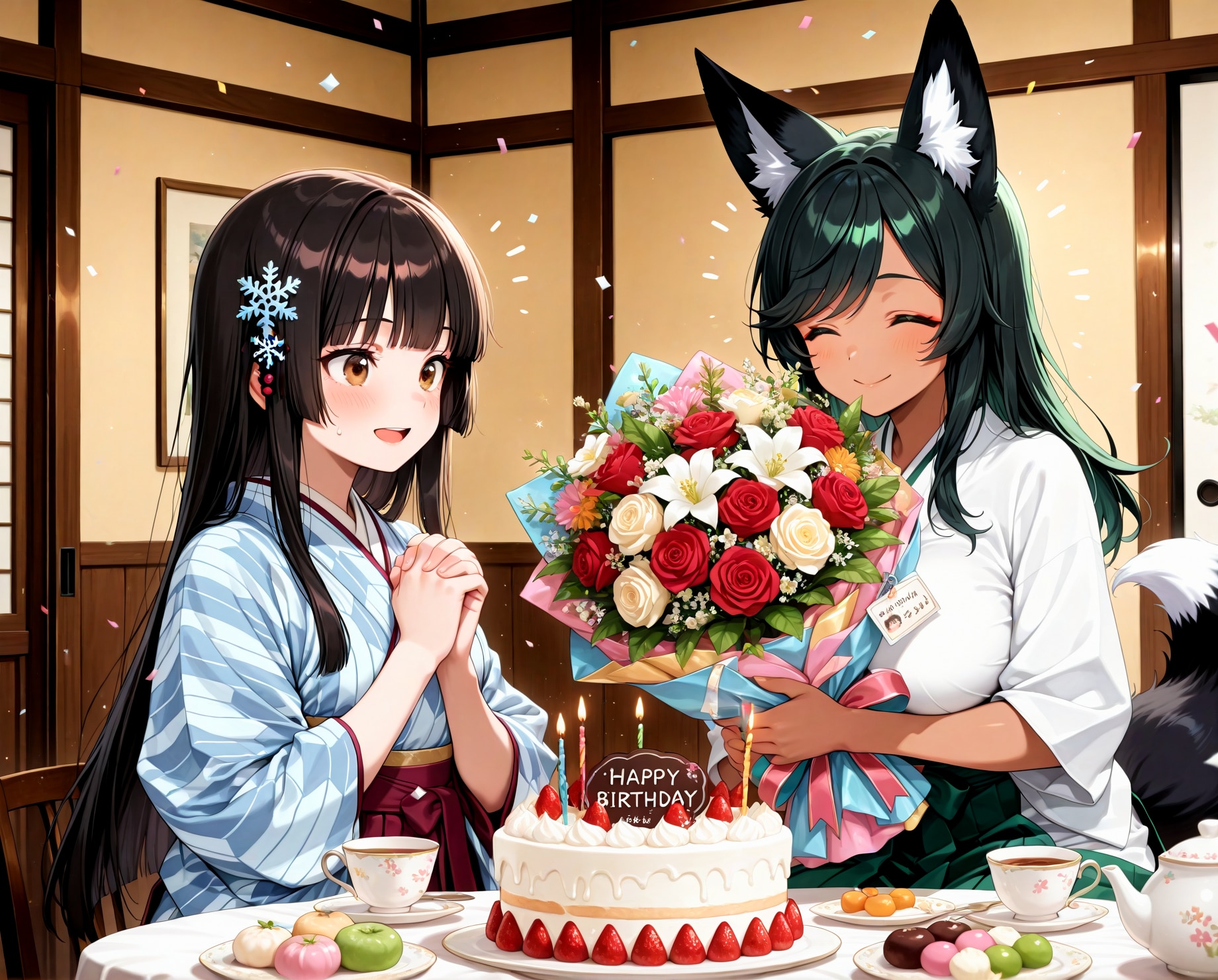 いわしまんさん家の雪音さんお誕生日お祝い | の人気AIイラスト・グラビア