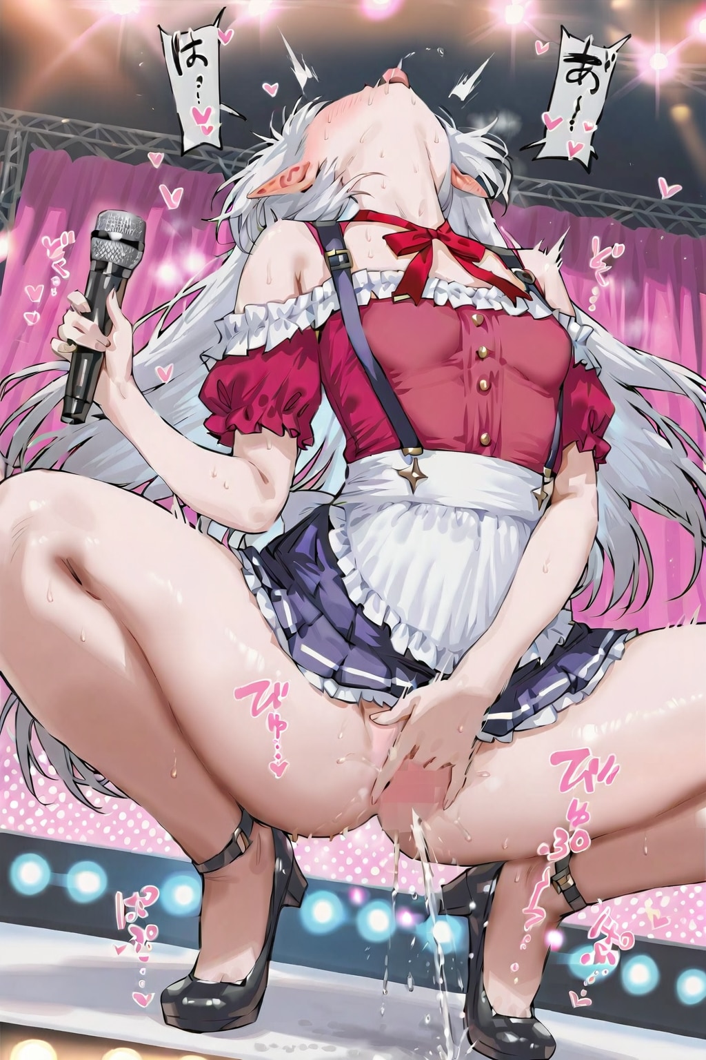 on stage