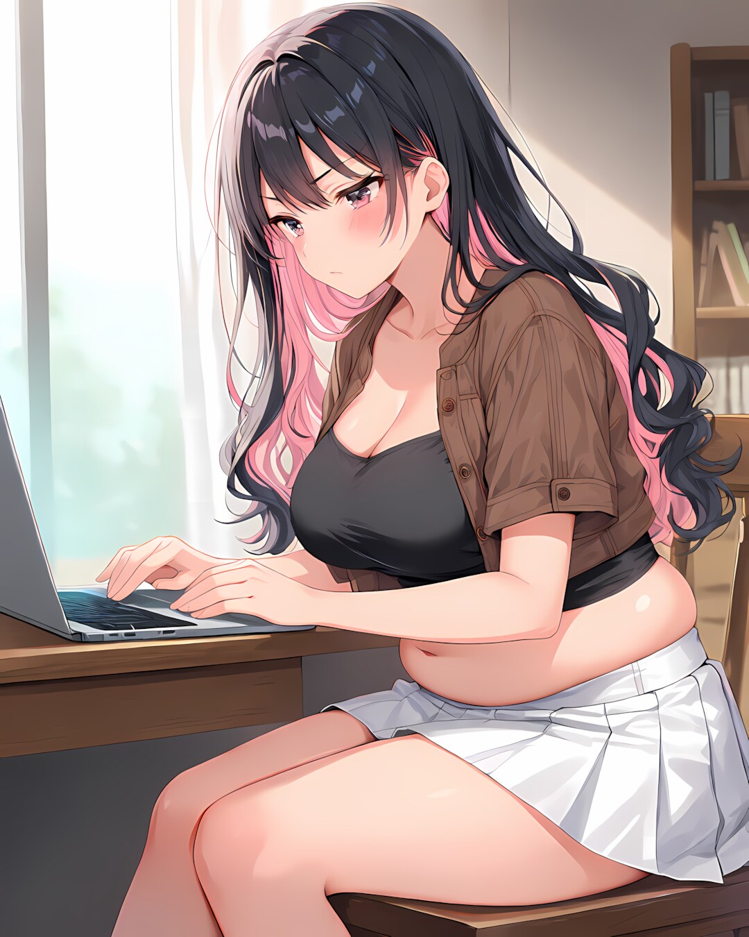 お家で午後のお勉強準備中💻リナちゃん