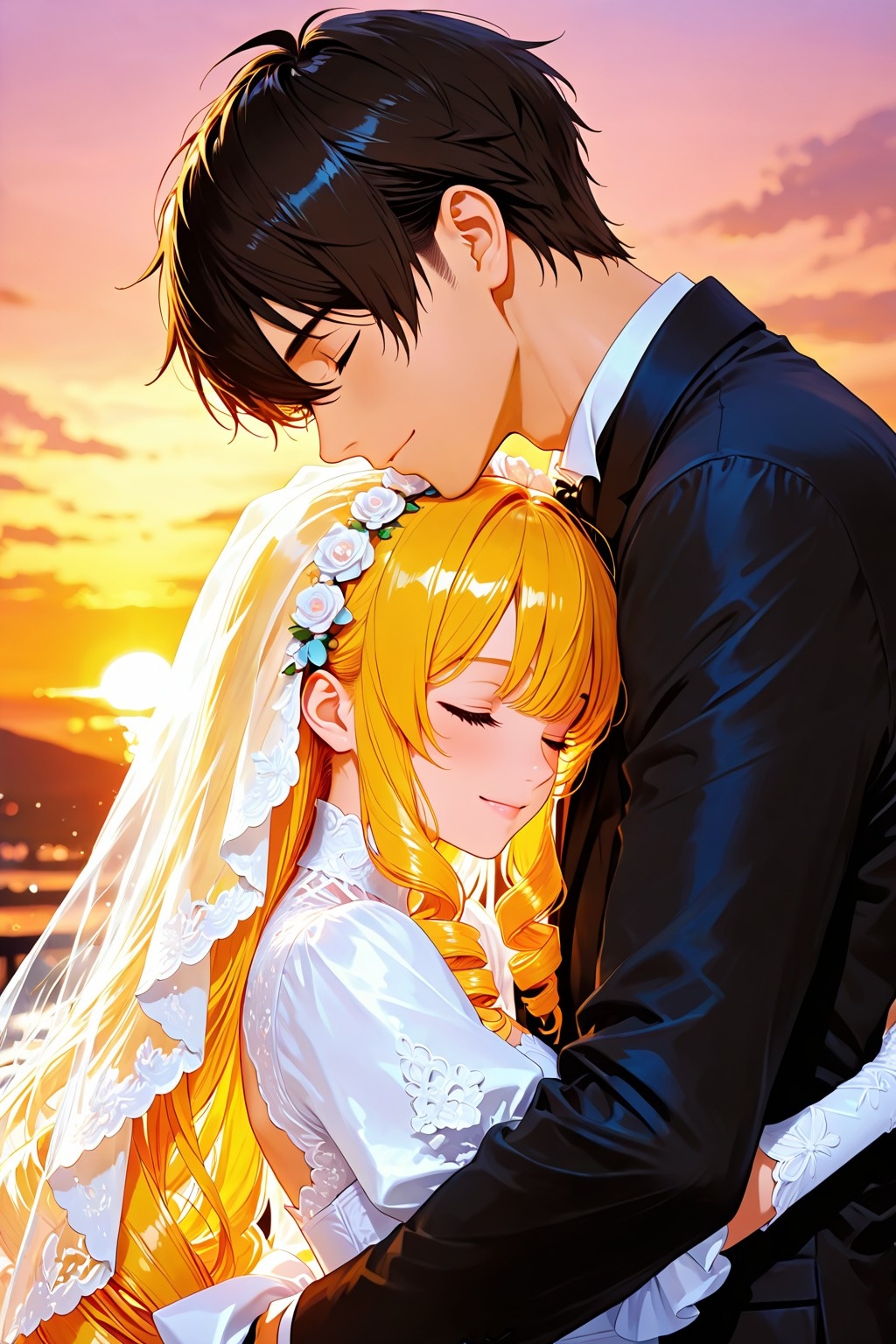 Today's June bride - Easy Prompt Challenge（今日の6月の花嫁ガール「パパ、今日まで大切に育ててくれてありがとう。」）