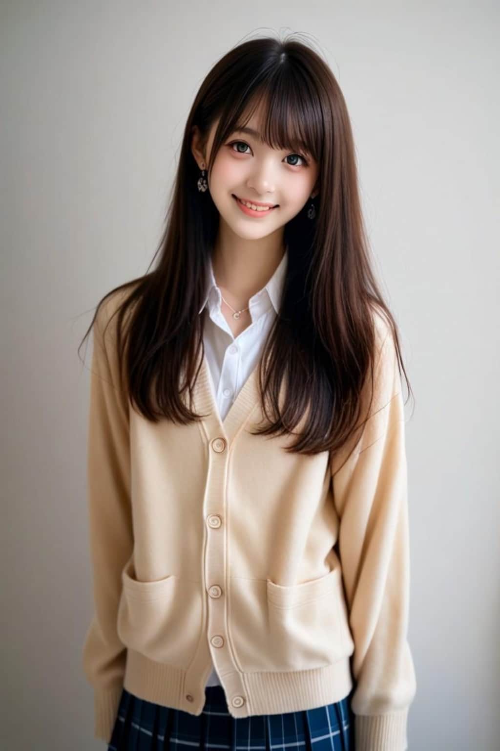 黒髪貧乳女子高生