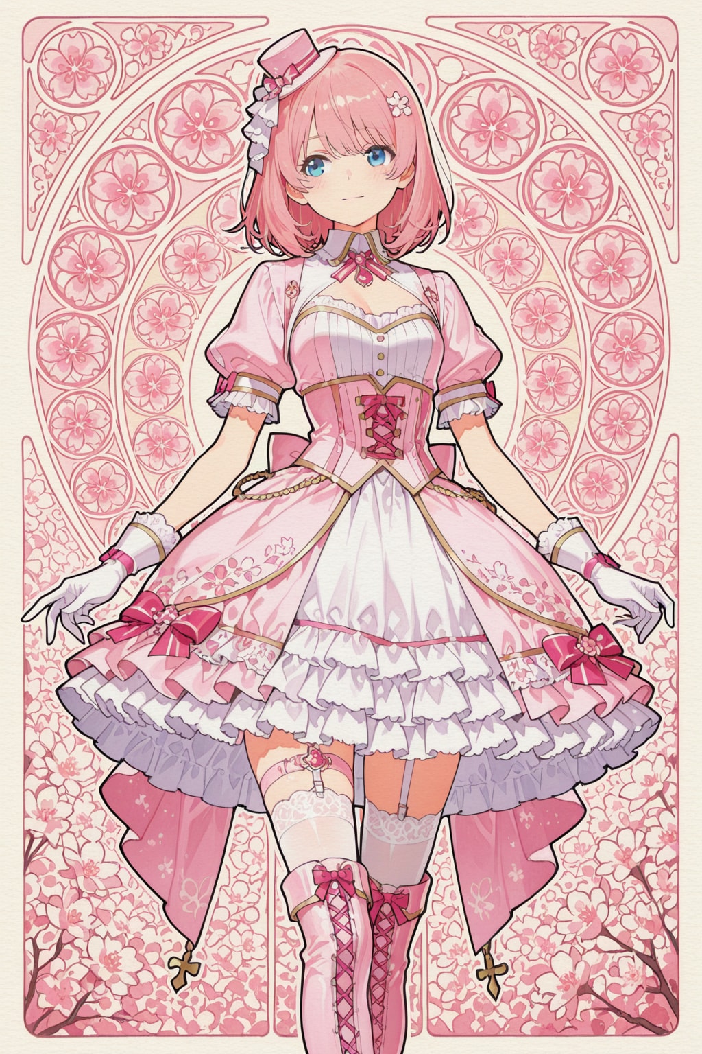 ピンクロリータの少女