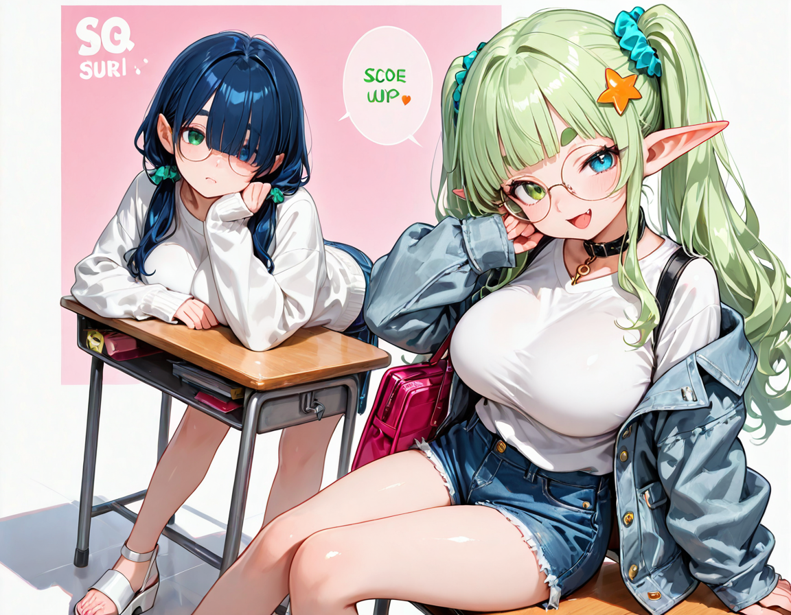 きょぬーっ娘たちの雑誌表紙風