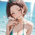 幼馴染と海に遊びに来たら…！！ 2枚目