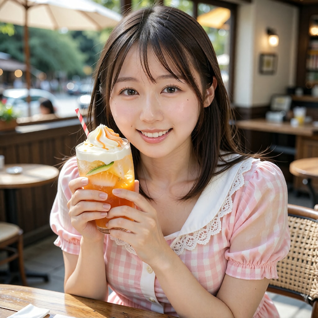 パフェにご満悦
