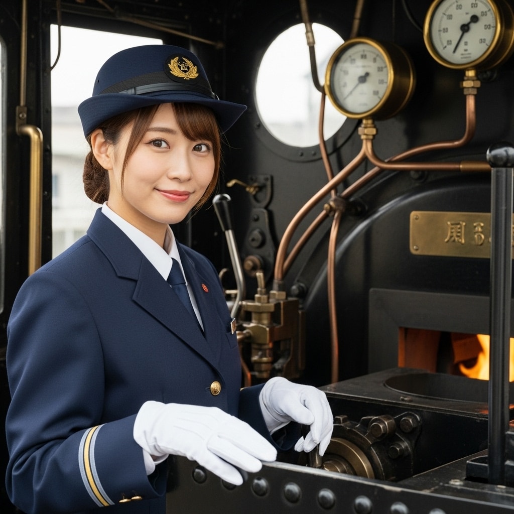 鉄道運転士 | の人気AIイラスト・グラビア