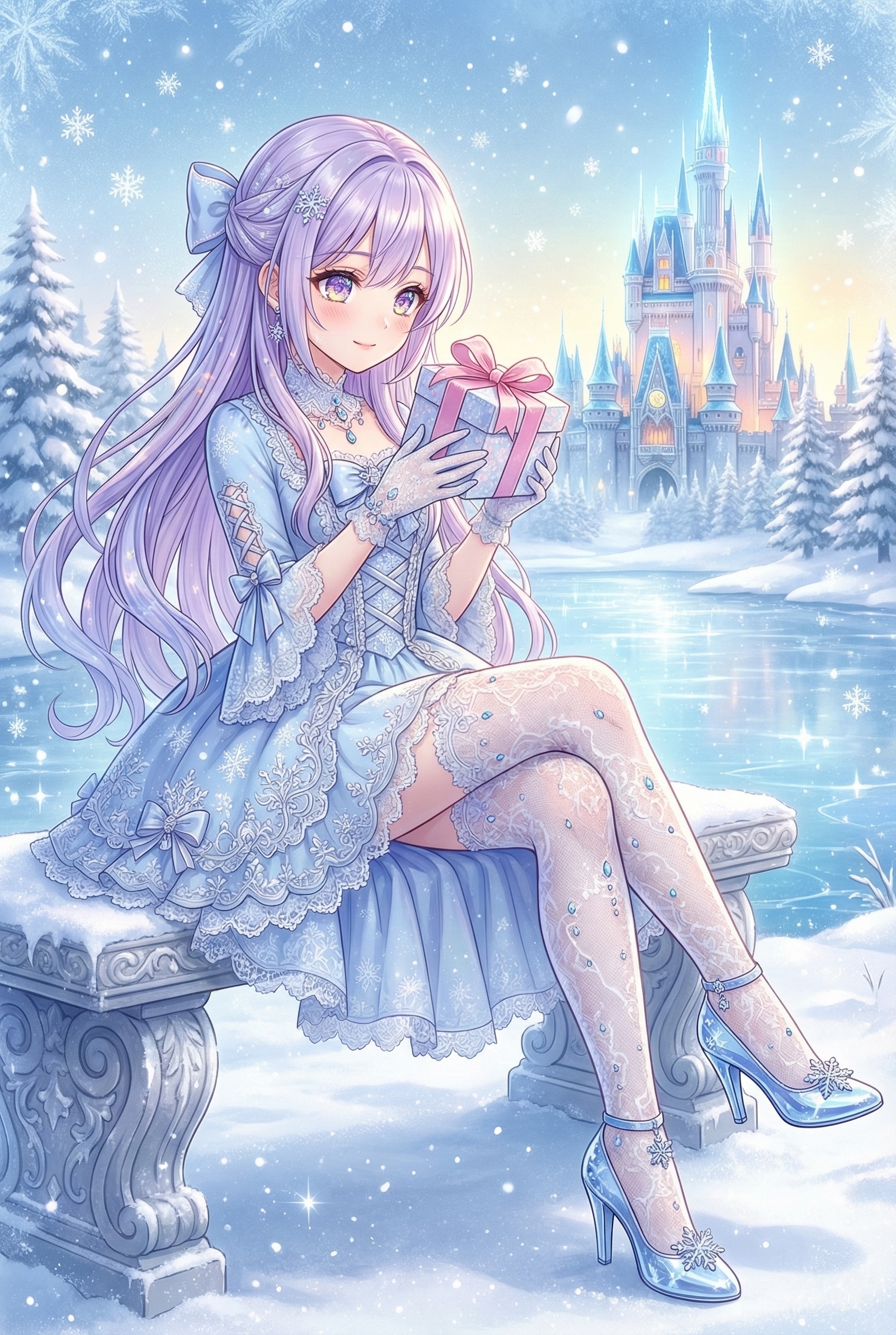 雪空の贈り物 | の人気AIイラスト・グラビア