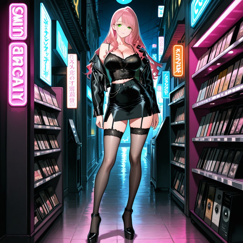 Midnight Vinyl Muse | の人気AIイラスト・グラビア