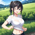 【今日の腹筋】暑いので川で水浴び 3枚目