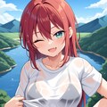 【今日の腹筋】暑いので川で水浴び 4枚目
