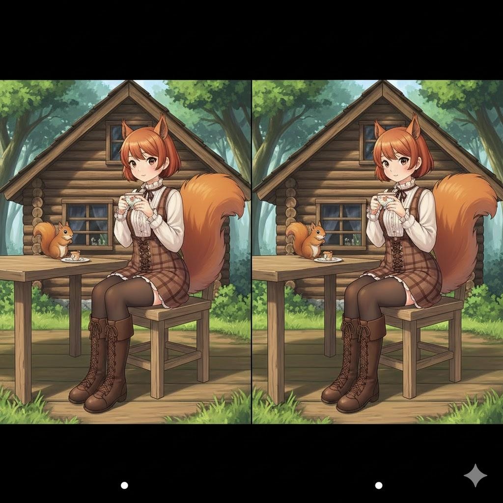 シルちゃんステレオグラム001《おいでよ どうぶつの娘》