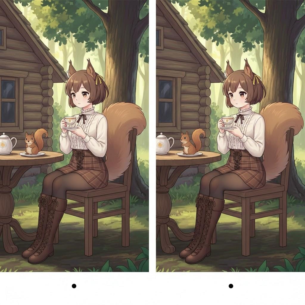 シルちゃんステレオグラム001《おいでよ どうぶつの娘》