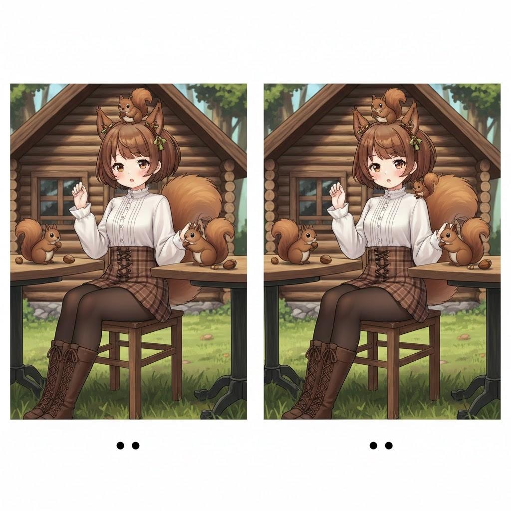 シルちゃんステレオグラム001《おいでよ どうぶつの娘》