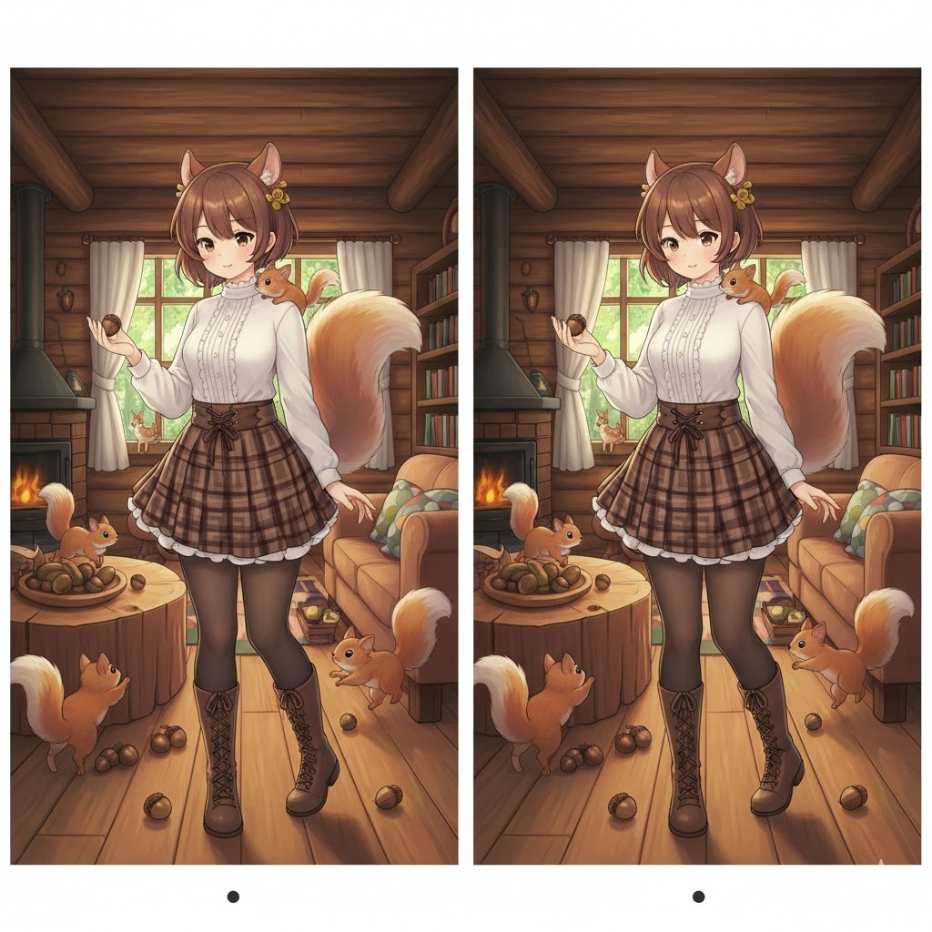 シルちゃんステレオグラム001《おいでよ どうぶつの娘》