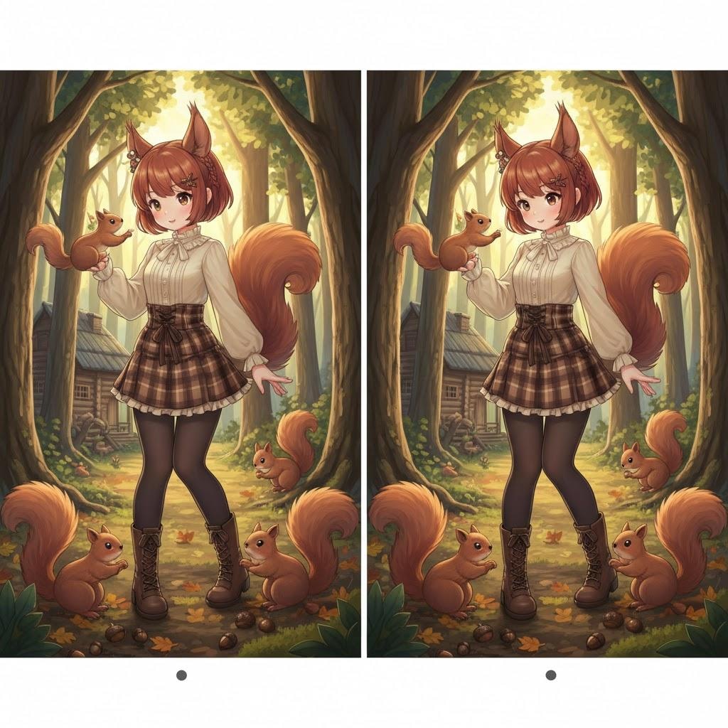 シルちゃんステレオグラム001《おいでよ どうぶつの娘》