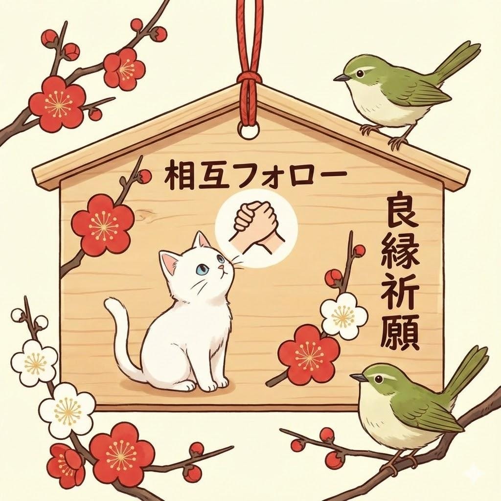 相互フォローの表示祈願