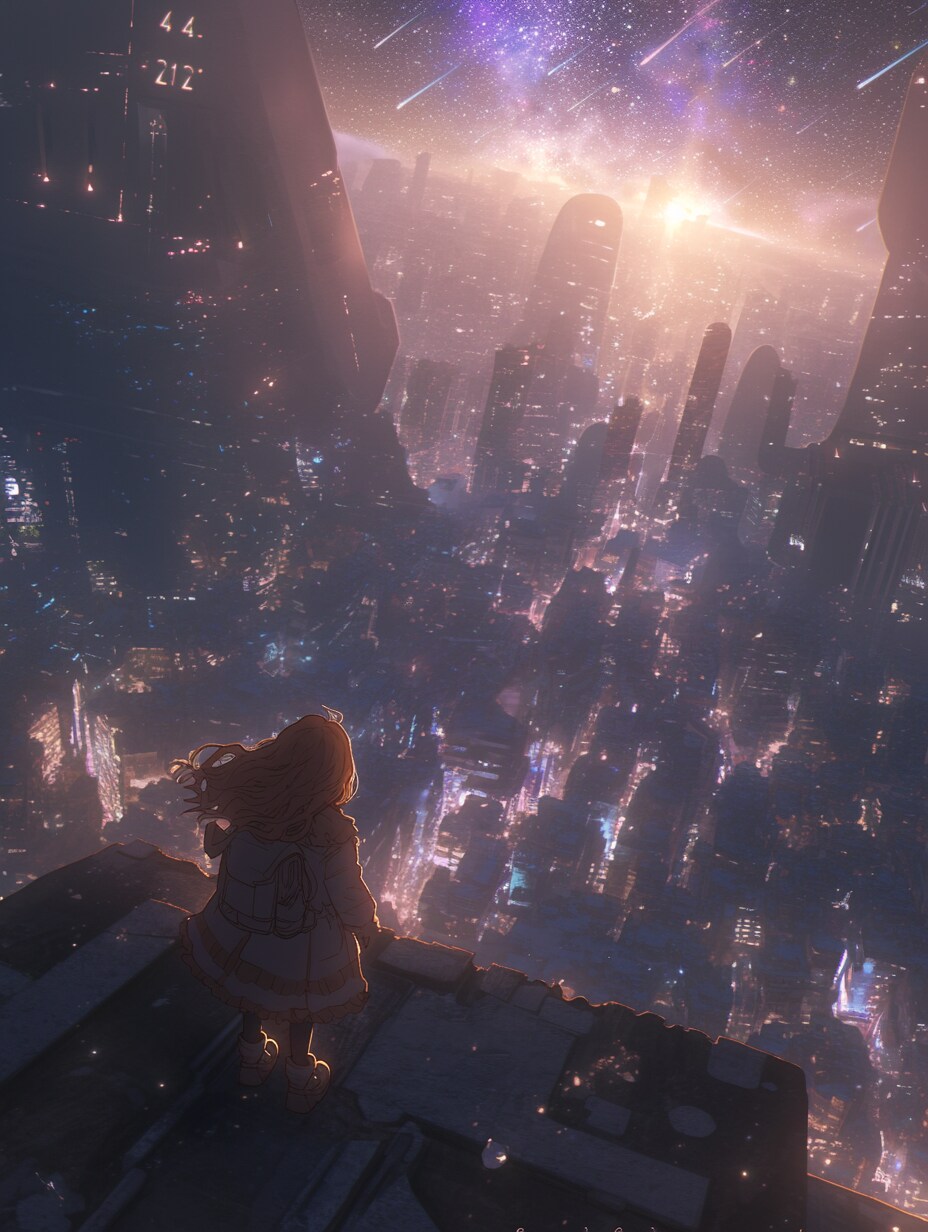 星空と女の子 Starry sky and girls | の人気AIイラスト・グラビア