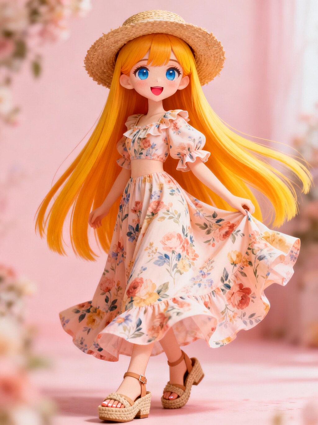 オレンジ髪の少女