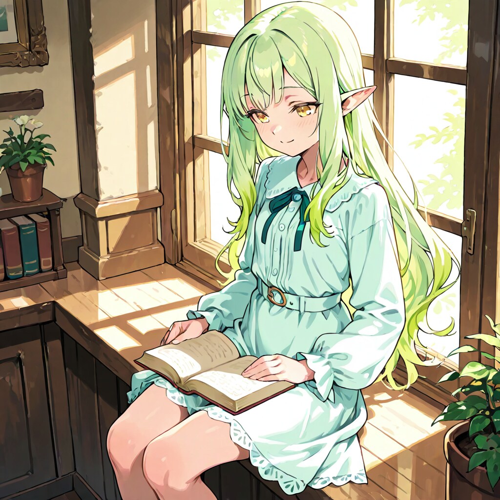 窓辺で読書