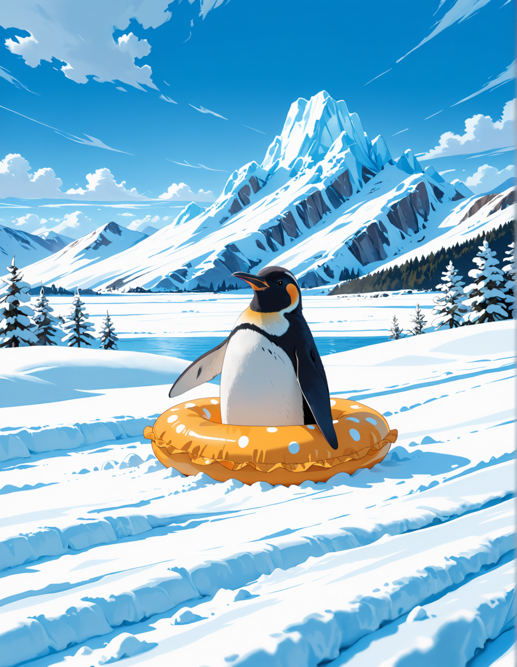 浮き輪ペンギン(つ''ω`C)