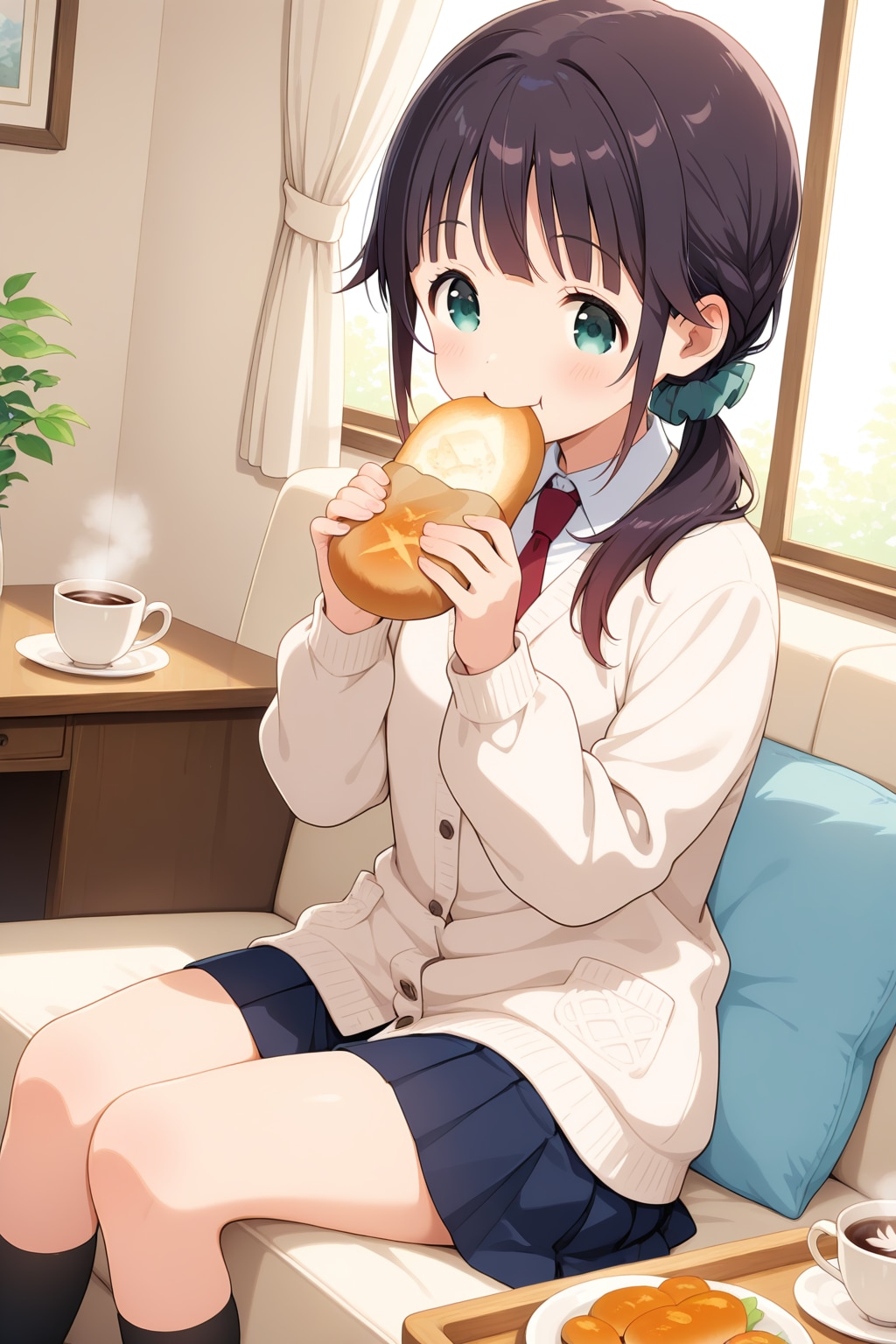 朝食を食べるまなか | の人気AIイラスト・グラビア