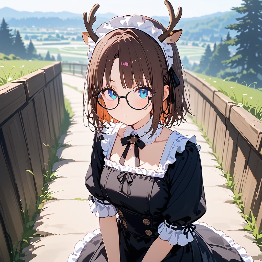 鹿の角を生やした、みゆきちゃん。