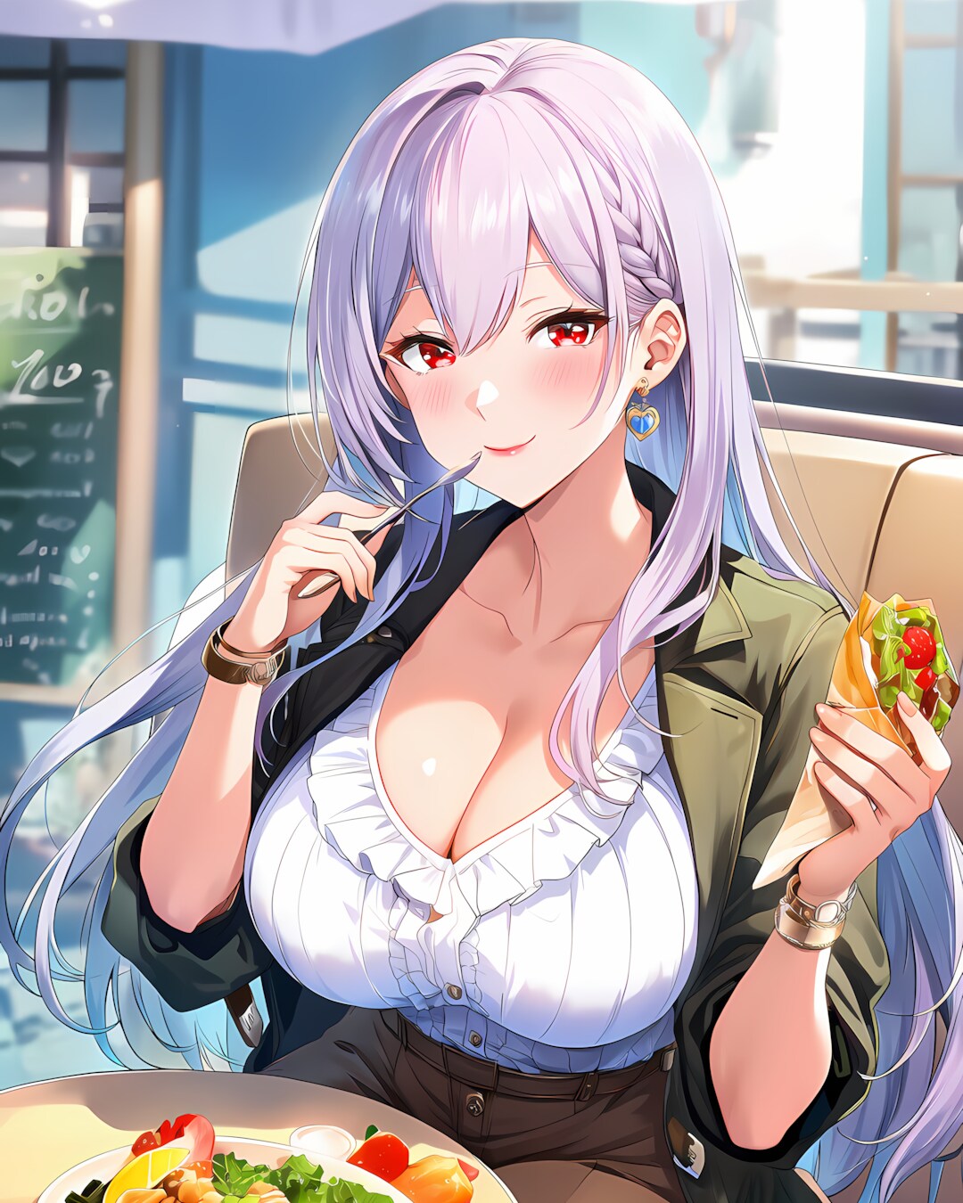 🥗おしゃれカフェでランチ🍴フレンチシックな休日✨ | の人気AIイラスト・グラビア