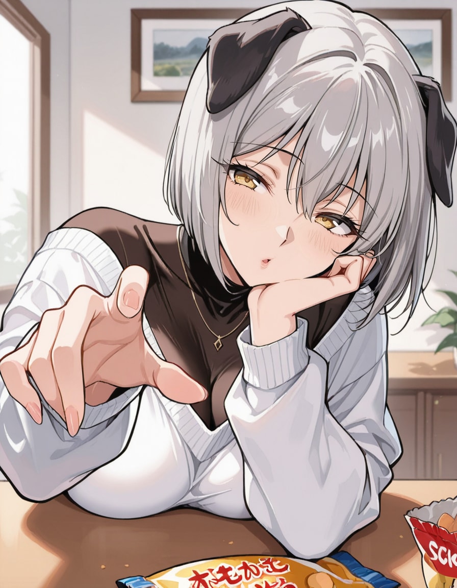 今日のわん娘 #25 「人のお菓子が欲しいわん娘」 | の人気AIイラスト・グラビア