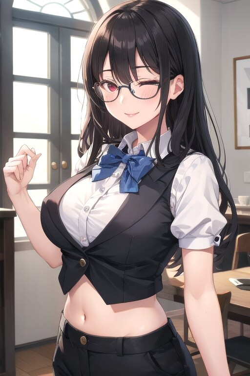 かっこかわいいパフ袖好きのタキシード美少女のロマンティックな執事