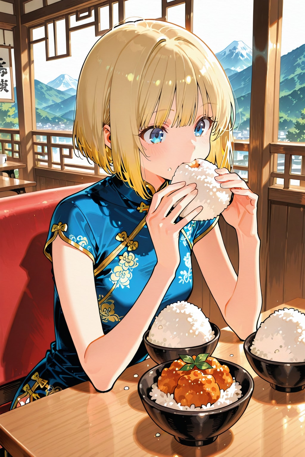 おむすび、ご飯、丼