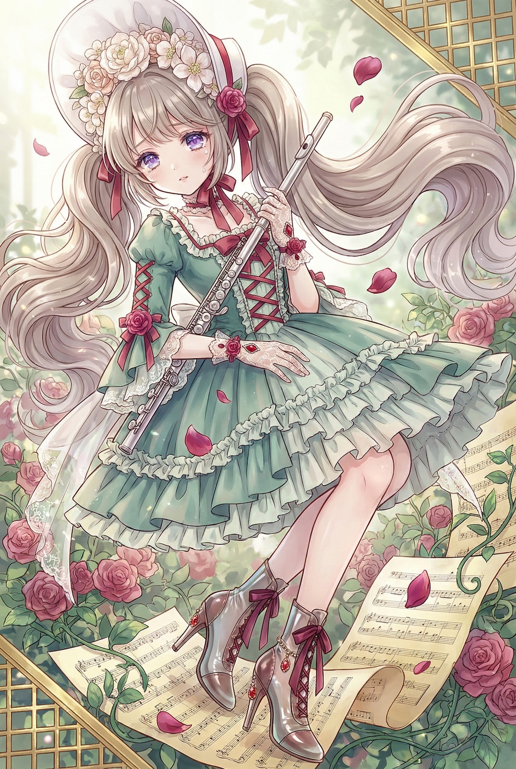 薔薇に囁くのフルート旋律