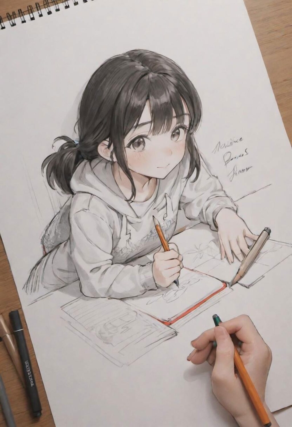 絵の中の少女と一緒にお絵描き(2)